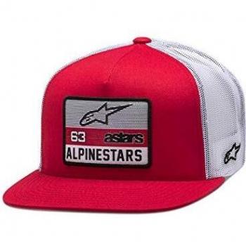 Alpinestars Sponsored Gorra de Beisbol, Rossol/Bianco, OS para Hombre