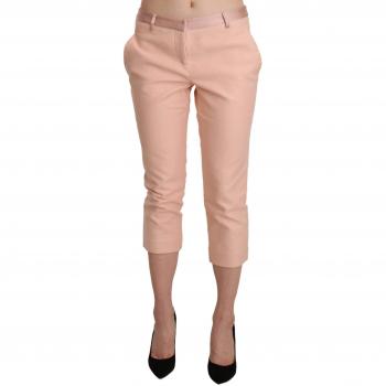 Ermanno Scervino Pink Low Waist Skinny Cropped Capri Pants - IT42|M, Female, Size: S Chic Pink Skinny Capri Pants