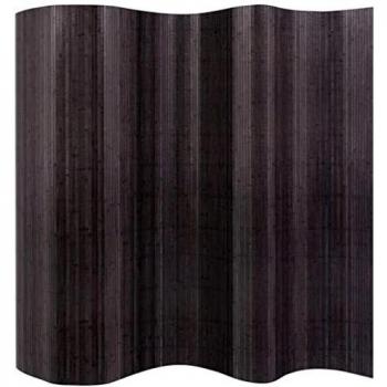 vidaXL Biombo Divisor de Material Bambú Gris 250x165 cm Separador de Espacios
