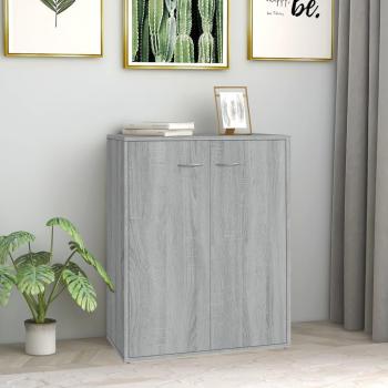 Aparador de madera contrachapada gris Sonoma 60x30x75 cm Mueble de Almacenaje de Salón, Buffet para salón, Armario Auxiliar, Armario de Almacenamiento