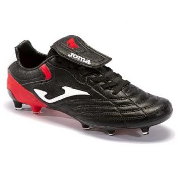 Botas de fútbol Joma Águila Cup 23 FG negro rojo características: terreno firme, diseño ligero, suela con tacos para mejor tracción, material sintético resistente, plantilla acolchada para mayor comodidad, cierre de cordones
