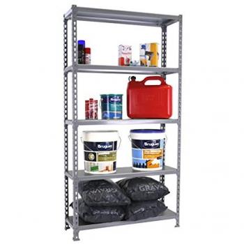 Estantería Metálica SimonRack de Almacenaje, 5 Baldas, 200 kg por Balda, Dimensiones 2000x1200x400 mm, Color Gris