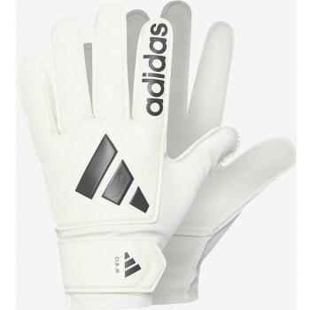 Guantes de portero adidas Copa Club para niños, diseño blanco y negro con palma de látex SoftGrip