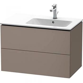 Mueble Bajo Lavabo Duravit L-Cube 82x48,1cm, 2 Cajones, Becken Derecho, Basalto Mate