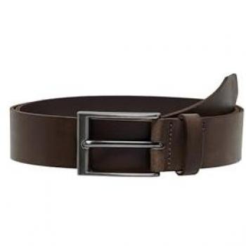 Cinturón de Piel Marrón Mediana ONLY & SONS para Hombre con Hebilla Cuadrada 85 cm