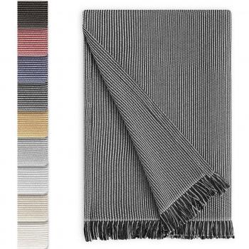 EIFFEL TEXTILE Plaid multiusos negro de alta calidad y diseño moderno