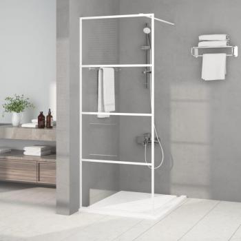 vidaXL Mampara de ducha vidrio ESG transparente blanco 80x195 cm