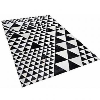 Alfombra Gris de Lana y Poliéster 140 x 200 cm Tejida a Mano Diseño Moderno Kapakli