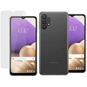 Pack 2 en 1 Funda Gel Transparente y Protector de Cristal Templado para Samsung Galaxy A32 5G