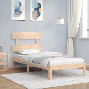 Cabecero de cama simple Waider en madera maciza marrón