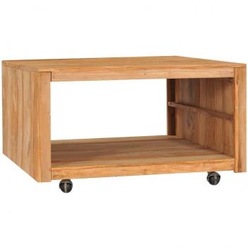 Mesa de salón de madera maciza de mango 80x80x40 cm