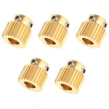 Gazechimp 5pcs Engranaje de Impulsión de Latón Extrusora Herramientas para Impresora 3d Color Oro