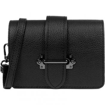 Bolso bandolera Camelia de piel auténtica Dollaro, Made in Italy