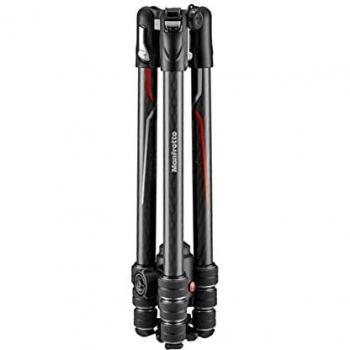 Manfrotto MKBFRTC4GTA-BH - Trípode de Viaje Befree GT, Twist Lock con rótula de bola y bolsa para cámaras sin espejo Sony, DSLR, CSC con fibra de carbono ligera, carga máxima de 12 kg