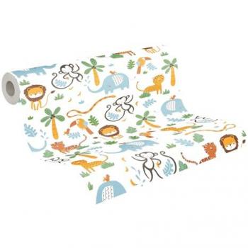 Papel Pintado Little Love 381152 - Vliestapete Jungle Colorido Amarillo 0.53 x 10 m