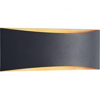 Aplique de pared LED Arcchio Jelle, 27 cm, negro, moderno, hecho de aluminio, para salón y comedor, 1 lámpara