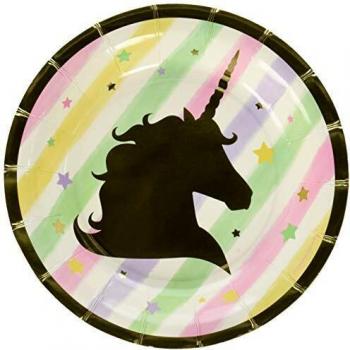 Creative convertting plato 18 cm metalizado Unicorn Sparkle, Multicolor, 8 °C329410 