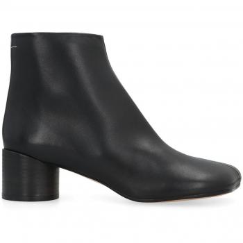 Mm6 Maison Margiela Women's Anatomici Leather Ankle Boots, Black, Size 35, S59WU0234P3628 Color T8013