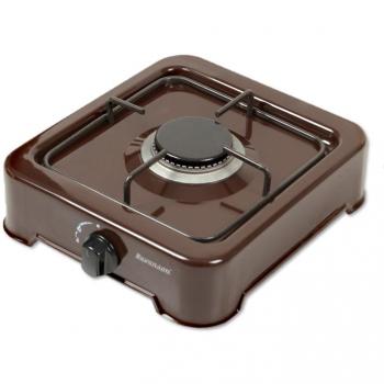 Cocina de gas de 1 quemador Ravanson K-01BR marrón, placa de gas de 34 cm