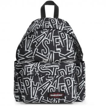 Mochila Eastpak Day Pak'r 24L negro puro blanco brillante, capacidad de 24 litros, color negro con detalles en blanco brillante, talla única