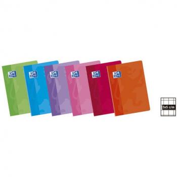 Libreta Grapada A5+ Oxford Cuadriculada 5x5, 48 Hojas, 90g, Colores Surtidos