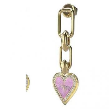 Pendientes de mujer Guess Love Me Tender, Goudkleurige Oorhangers, Mod. JUBE03236JWYGPPT-U, Unitalla, acero inoxidable, sin gemas