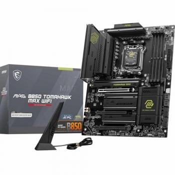Placa Base MSI MAG B850 TOMAHAWK MAX WIFI ATX AM5 con DDR5, M.2 Gen5, Wi-Fi 7 y 5G LAN