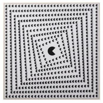Cuadro Moderno Pacman Espiral 100x3x100 cm para Decoración de Pared