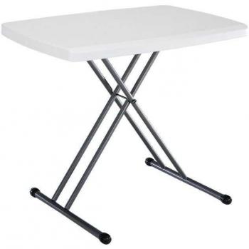 Lifetime 76.2 cm Mesa Personal de Altura Ajustable, Polietileno Acero aleado, Granito Blanco, 30 Inch