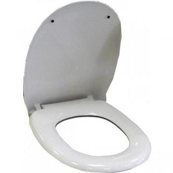 TATAY Tapa WC Universal UF, de Duroplast, Ovalada, Antibacteriano, Fácil Instalación, 5 años Garantía, Blanco. Medidas 48 x 38 cm
