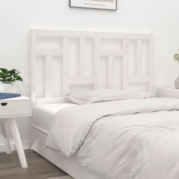 Cabecero para cama blanca 165,5x4x100 cm madera maciza de pino