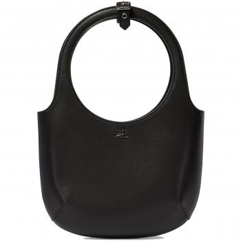 Courrèges Women's Leather Holy Tejus Bag in Black | 224GSA102CR0065