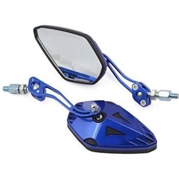 Sourcingmap-2pcs rotatorio 360grados motocicleta Espejos retrovisores 8mm 10mm), color azul