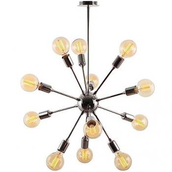 Lámpara de Techo Sputnik de 10 Luces Modelo 31 - Cristal Record, Acabado en Cromo