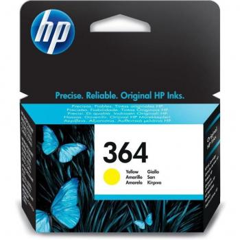 HP 364 CB320EE Cartucho de Tinta Original Amarillo Vivera para Photosmart B109A/D5460/C6380/C5380/B8500/C309A/Series C5300/C6300/D5400