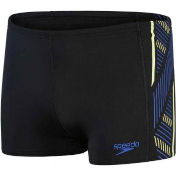 Bañador de hombre Speedo Tech Panel Jammer negro azul marino amarillo claro - Talla 28