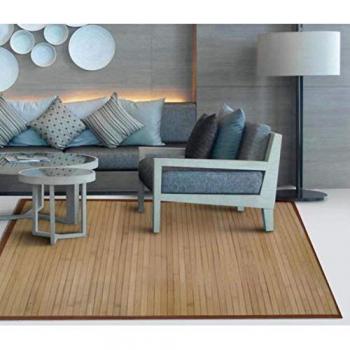 Alfombra de Bambú Ecológica TIENDA EURASIA® - Disponible en 2 Colores (Marrón Oscuro y Natural) - Tamaños: 60x90 cm y 120x180 cm - Ideal para