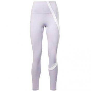 Reebok Mallas Workout Ready Vector Lila, Leggings para mujer, color lila, talla M/Regular, modelo ID Train Big Logo Tight