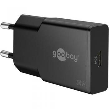 Cargador Rápido USB-C PD GaN Slim (30 W) Negro