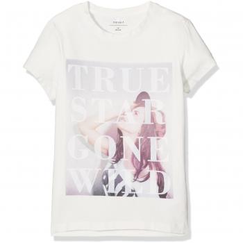 NAME IT Nitivy Ss Top Nmt, Camiseta para Niñas, Blanco
