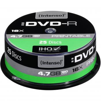 Intenso DVD-R 4.7GB, Printable, 16x - DVD+RW vírgenes