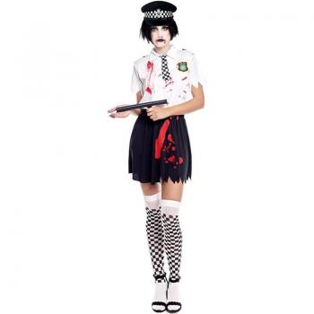 Disfraz de Policía Zombie para Mujer Talla L