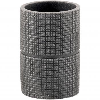 Gedy Petra Portacepillos, Resina, Gris, 7.5 X 7.5 X 11