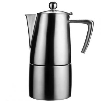 Cafetera Moka Ilsa Slancio Satinada de Acero Inoxidable para Inducción 10 Tazas