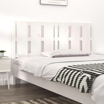 Cabecero para cama de madera maciza de pino blanco 155,5x4x100 cm