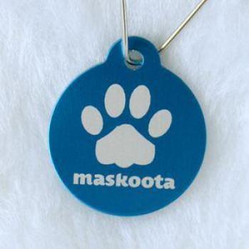 Maskoota Chapa Circular Identificativa con QR Rosa