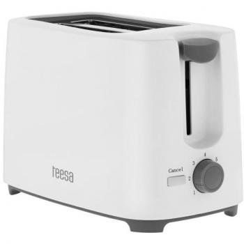 Tostadora Teesa TSA3301, 700W, 2 Rebanadas, 7 Niveles de Tostado, con Bandeja Recogemigas