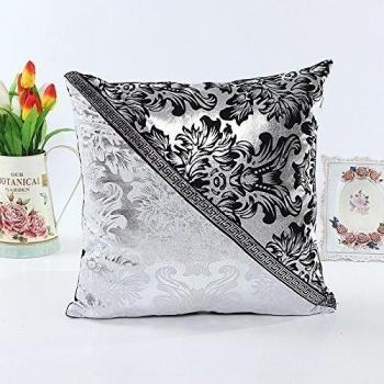 45cm x 45cm Funda De Almohada PorcelanaNegra Y Blanca