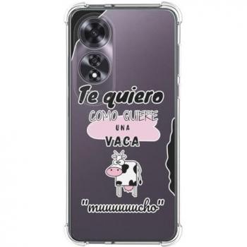 Funda Antigolpes de Silicona para Oppo A60 4G con Diseño de Vaca