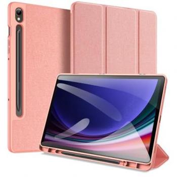 Funda Trifold DUX DUCIS para Samsung Galaxy Tab S10 FE, S9 FE y S10 Lite con soporte para lápiz óptico y función de auto sueño, color rosa